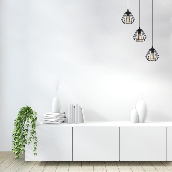 Lampa Wisząca Deo 1 90x19 Czarny