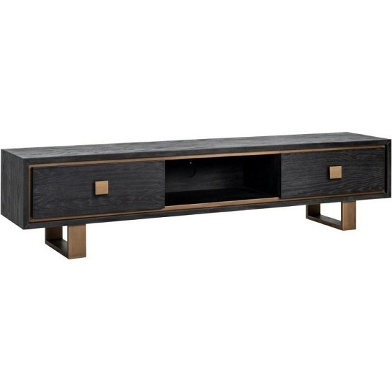 Szafka RTV HUNTER Naturalny/Złoty