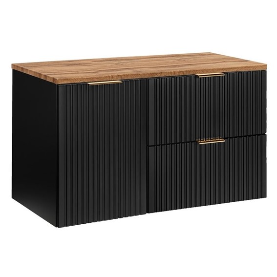 Zestaw Meblowy ADEL 100cm Dąb Wotan/Czarny Mat