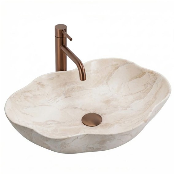 Umywalka Nablatowa PEARL KALLISTO Beżowy