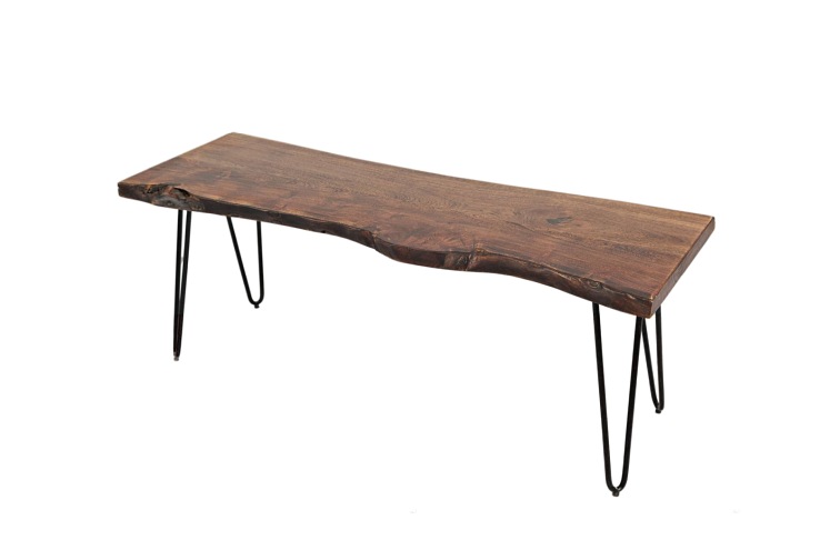 Ławka AV1781-48KD Avola 41x122x46 Czarny/Orzech