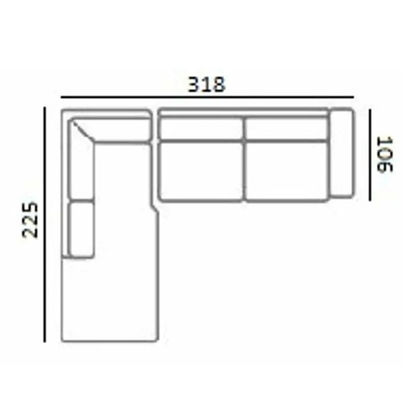 Sofa Narożna LUND L Kremowy
