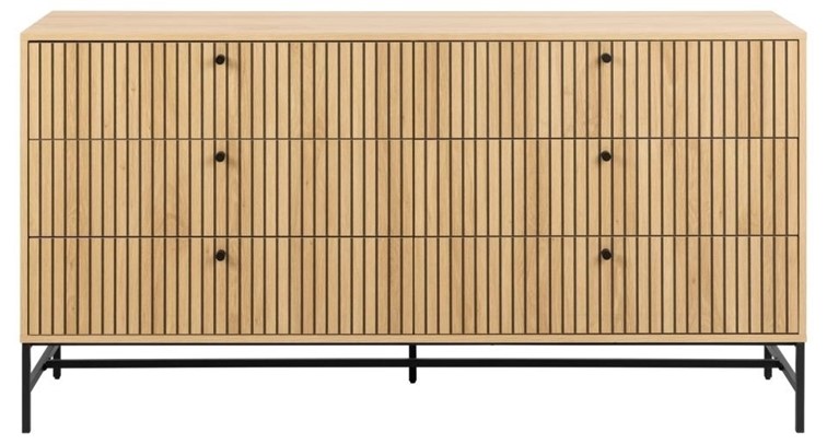 Komoda ALBANY 6 Szuflad Dąb Naturalny