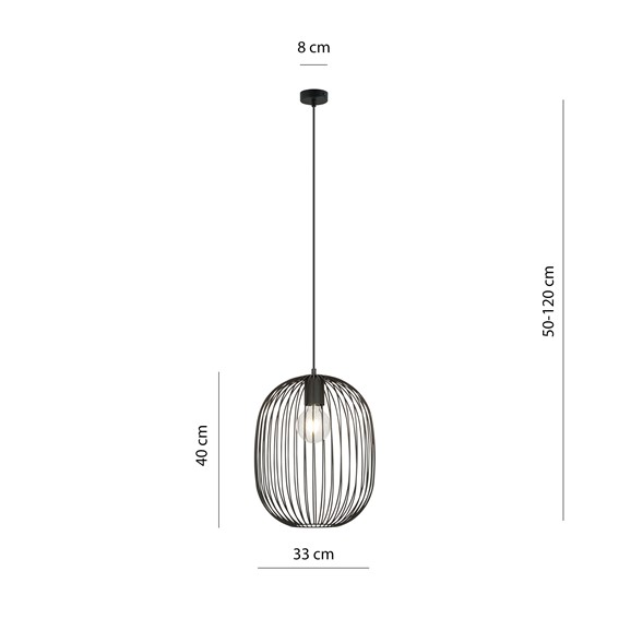 Lampa Wisząca ONYX 1 Czarny