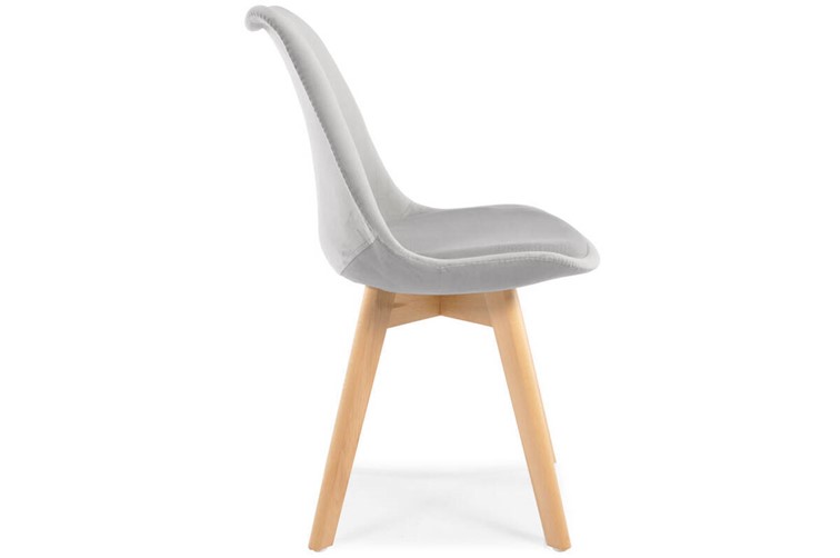 Krzesło BOLONIA LUX Welur Brązowy/Szary