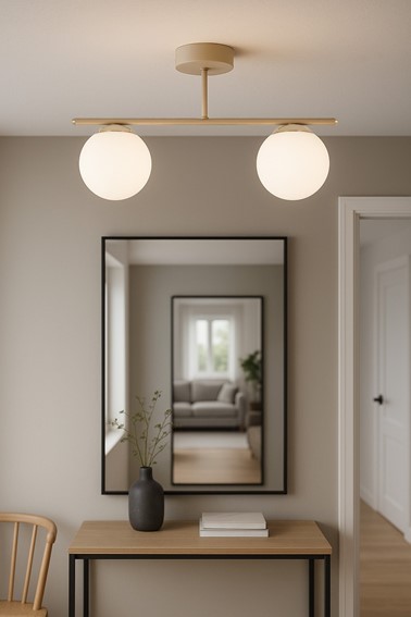 Lampa Wisząca SAVIA K-5791 Biały/Beż/Złoty