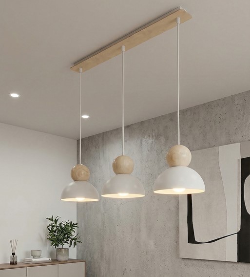 Lampa Wisząca KAKI 3 Biały