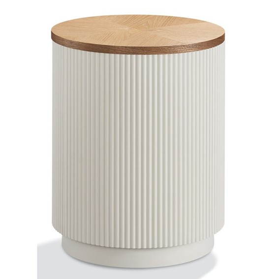 Stolik STILIG ST581 Fi40cm Biały/Brązowy