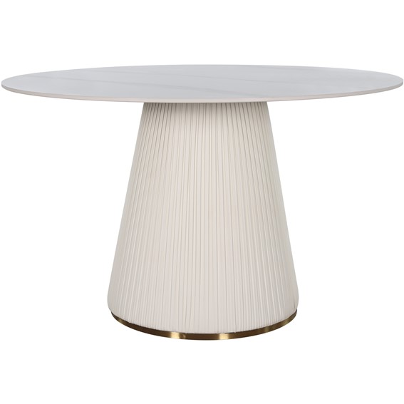 Stół MODIG M96 fi120 Biały/Złoty