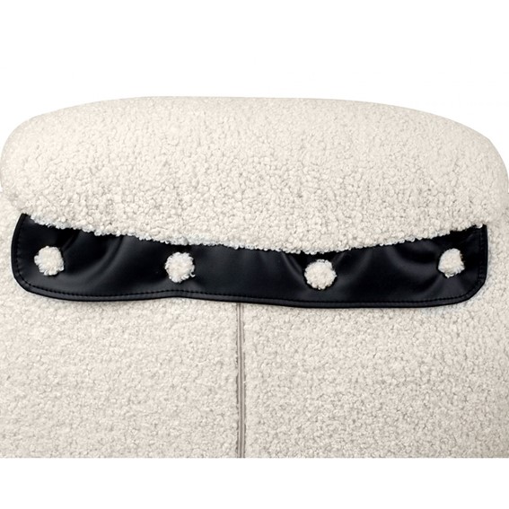 Fotel Obrotowy TAPE TEDDY Biały/Czarny