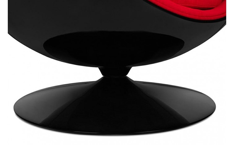 Fotel OVALIA BLACK Czarny/Czerwony