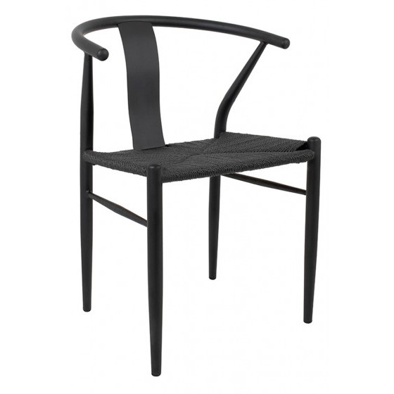 Krzesło WISHBONE METAL Czarny