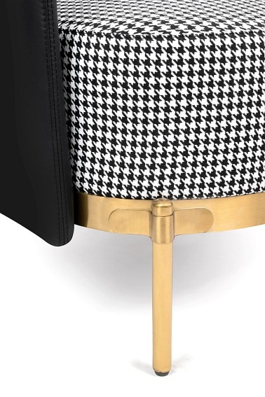 Fotel VENICE Czarny/Złoty