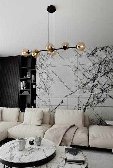 Lampa Wisząca ROSSI 6 Czarny/Miodowy