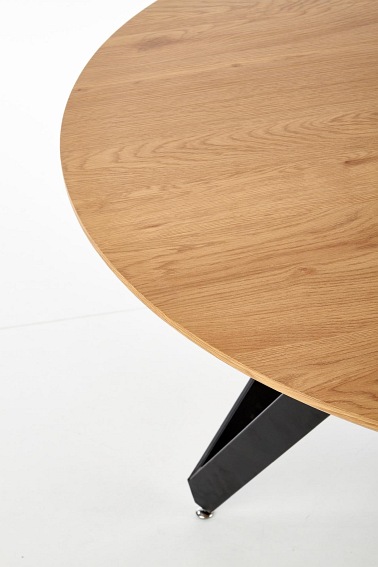 Stół Okrągły Mozambik fi120 Dąb Złoty/Czarny