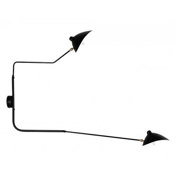 Lampa Ścienna RAVEN 2 Czarny/Biały