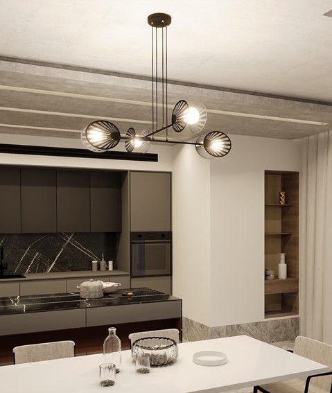 Lampa Wisząca PLAYA 4 Czarny