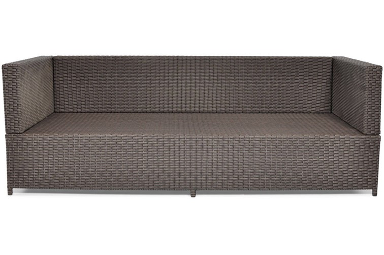 Sofa Ogrodowa MALAGA 3-Osobowa Brązowy/Kremowy