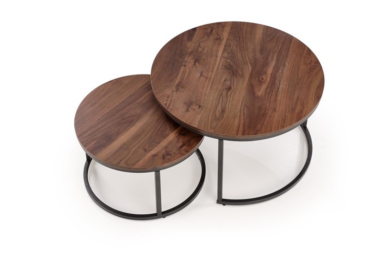 Zestaw 2 Ław JAVA Czarny/Orzechowy