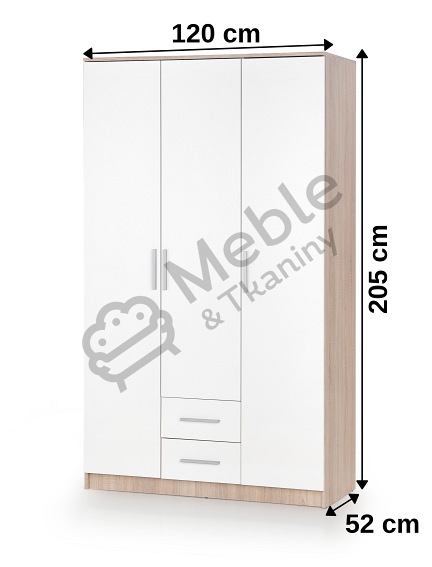 Szafa LIMA S-3 Dąb Sonoma/Biały