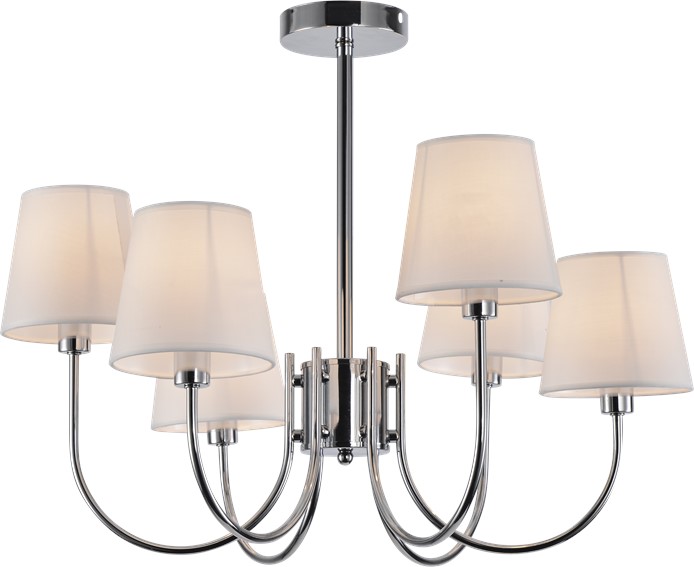 Żyrandol MAGNUM 6 Czarny/Bursztynowy