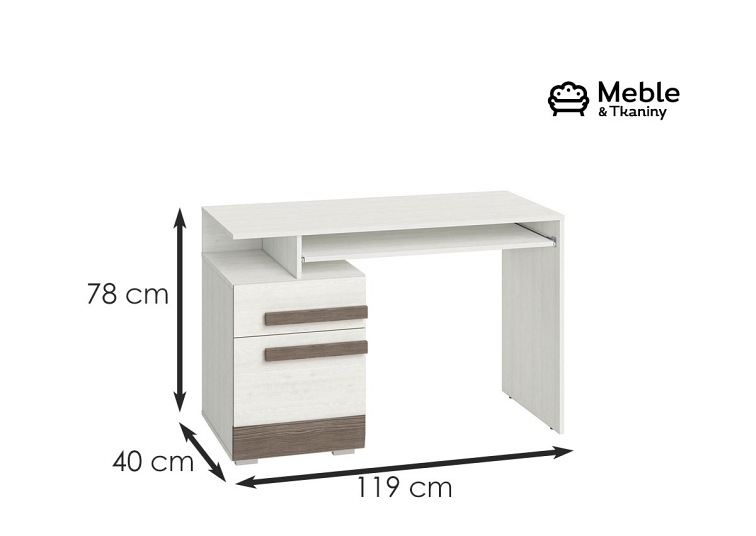 Biurko BLANCO 11 Sosna Śnieżna