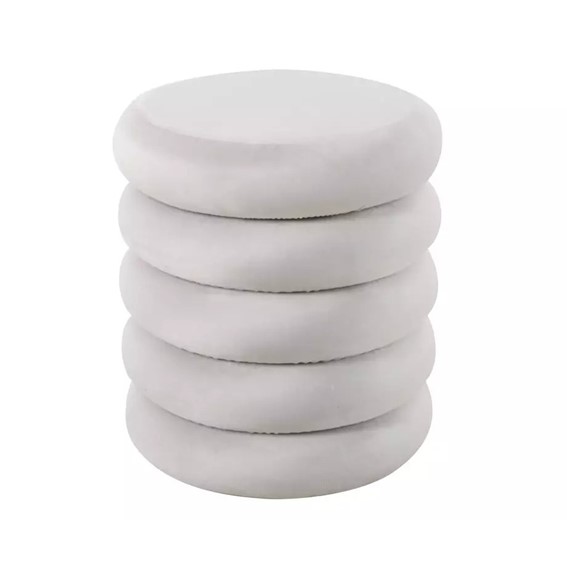 Puf CALVI Velvet Jasny Beż