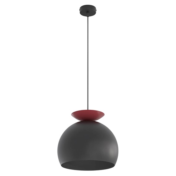 Lampa Wisząca GEO 1 Czarny/Burgundowy