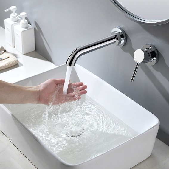 Bateria Umywalkowa Podtynkowa LUNGO LONG + Box Chrom