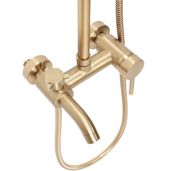 Zestaw Natryskowy LUIS Złoty Szczotkowany