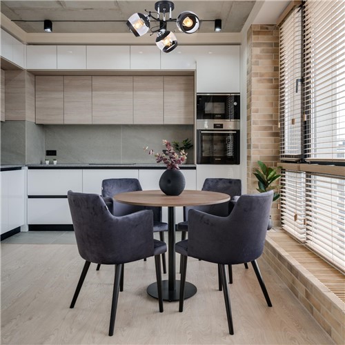 Żyrandol ALEMRIA 3 Czarny/Srebrny