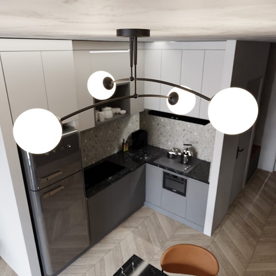 Lampa Sufitowa PREGOS 4 Czarny