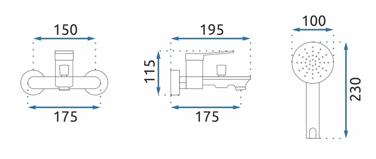 Bateria Wannowa VIRAL Złoty