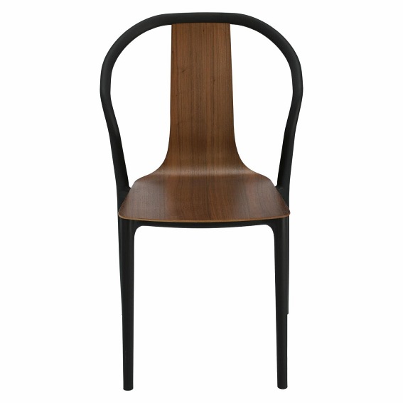 Krzesło BELLA Czarny/Orzech