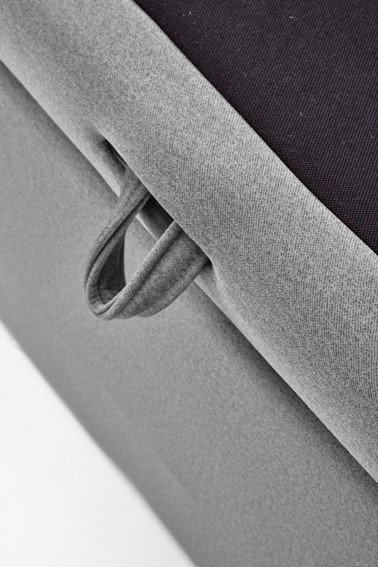 Łóżko Kontynentalne Tapicerowane ASENTO 160x200 Popiel