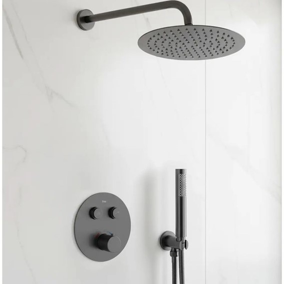 Zestaw Natryskowy Podtynkowy z Termostatem LUNGO Tytan