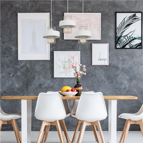 Lampa Wisząca ESTELLA 3L Biała