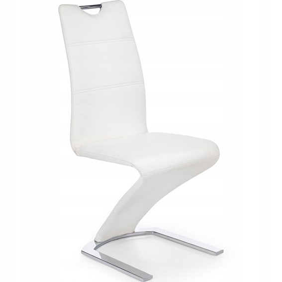 Krzesło K188 Chrom/Biały Ekoskóra