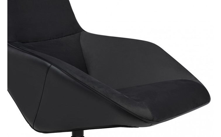 Fotel Obrotowy VITA VELVET Czarny