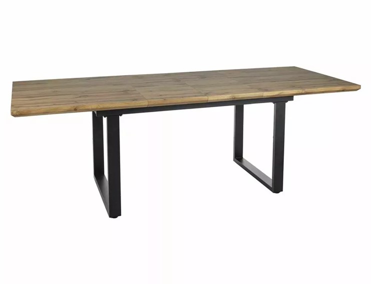 Stół UMBERTO II (160-240)x90 Czarny/Dąb Artisan