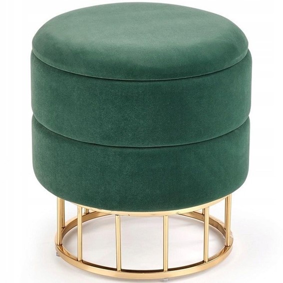 Pufa MINTY Ciemny Zielony/Złoty