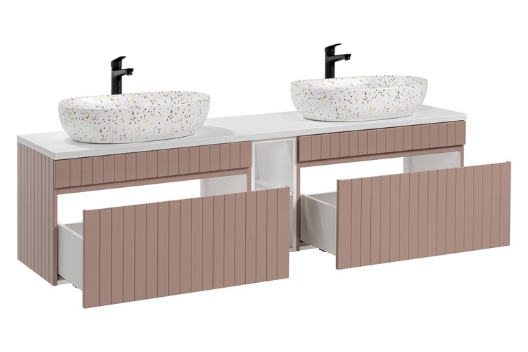 Zestaw Mebli Łazienkowych ICR B LILI-MW21 81-01 180cm Różowy/Biały