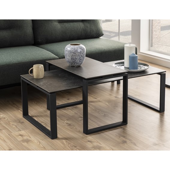 Zestaw 2 Stolików Kawowych KATRINE Czarny