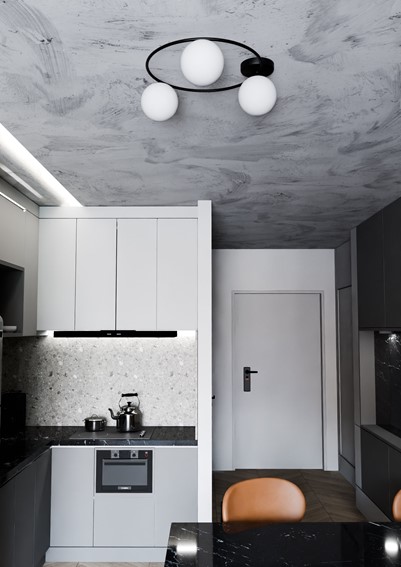 Lampa Sufitowa SOPRA 3 Czarny/Opal