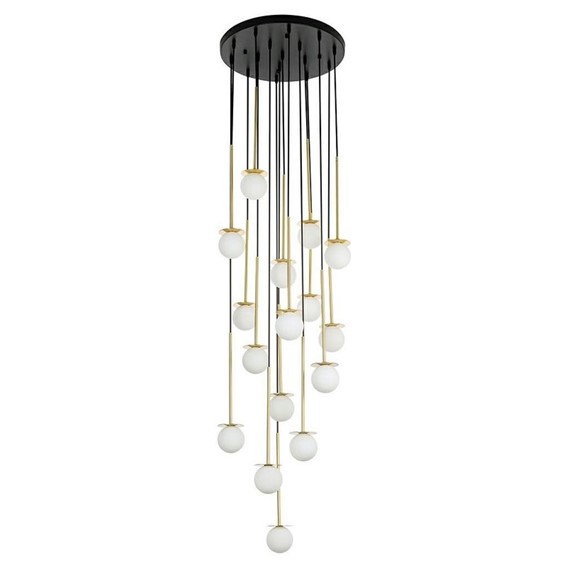 Lampa Wisząca CANNON DISC 16 Biały/Czarny/Złoty