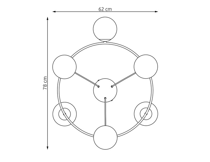 Lampa Wisząca AZURA 6 Beżowy/Bursztynowy