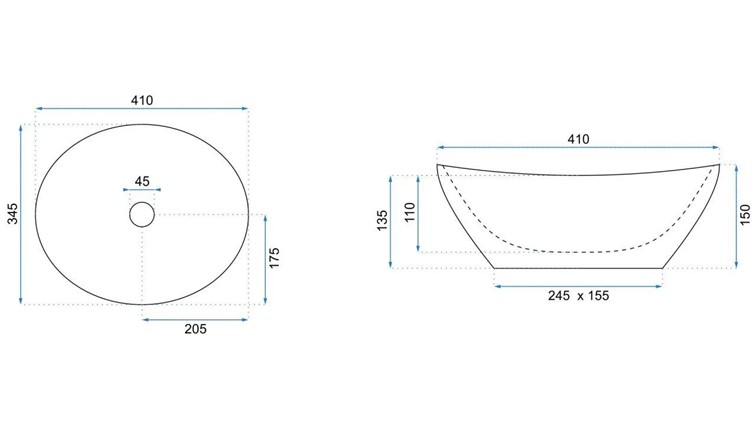 Umywalka Nablatowa SOFIA NATURE Marmur/Biały