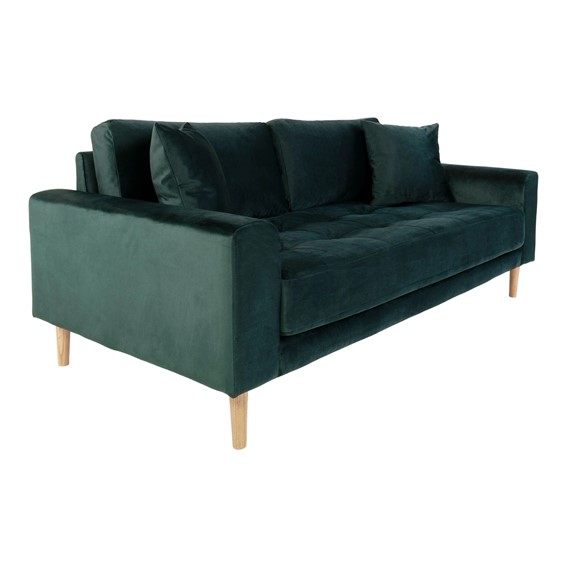 Sofa Trzyosobowa LIDO Butelkowa Zieleń/Naturalny