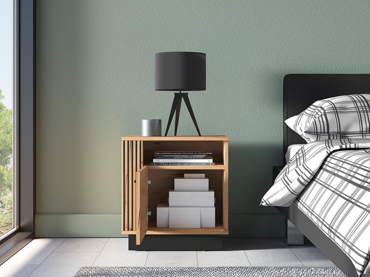 Szafka nocna URSO 09 Craft Złoty/Czarny