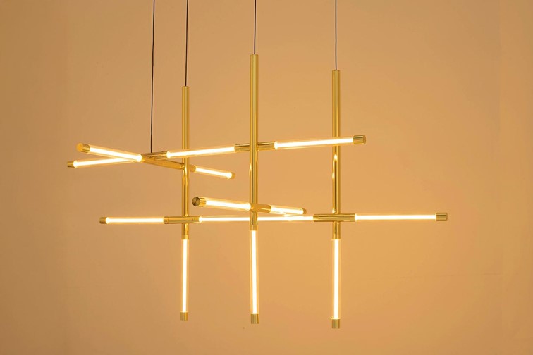 Lampa Wisząca MIKADO S Złoty